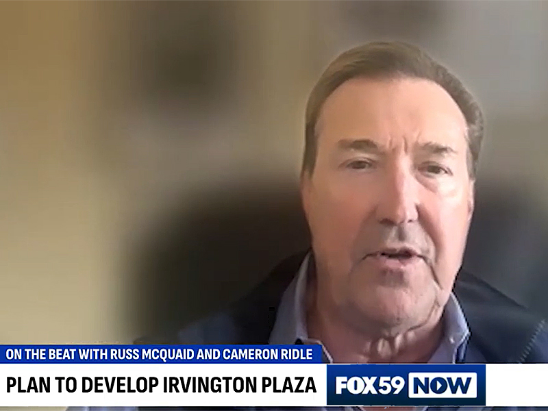 screenshot YouTube video: On the Beat with Russ McQuaid with Terry Tallen: - Irvington Plaza Redevelopment